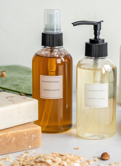 ©FreePik-mock-up-bar-soap-liquid-soap-shampoo-spa-set-white-background Spa Sets mit Stückseife, Flüssigseife und Shampoo auf weißem Hintergrund